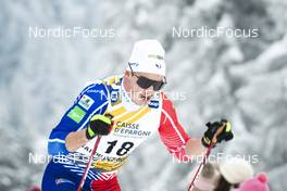 27.01.2023, Les Rousses, France (FRA): Jules Chappaz (FRA) - FIS world cup cross-country, 10km, Les Rousses (FRA). www.nordicfocus.com. © Authamayou/NordicFocus. Every downloaded picture is fee-liable.