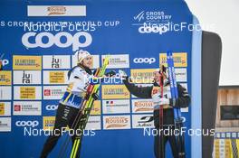 27.01.2023, Les Rousses, France (FRA): Ebba Andersson (SWE), Jessie Diggins (USA), (l-r)  - FIS world cup cross-country, 10km, Les Rousses (FRA). www.nordicfocus.com. © Authamayou/NordicFocus. Every downloaded picture is fee-liable.