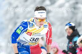 27.01.2023, Les Rousses, France (FRA): Clement Parisse (FRA) - FIS world cup cross-country, 10km, Les Rousses (FRA). www.nordicfocus.com. © Authamayou/NordicFocus. Every downloaded picture is fee-liable.