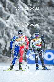 27.01.2023, Les Rousses, France (FRA): Arnaud Chautemps (FRA), Francesco De Fabiani (ITA), (l-r)  - FIS world cup cross-country, 10km, Les Rousses (FRA). www.nordicfocus.com. © Authamayou/NordicFocus. Every downloaded picture is fee-liable.