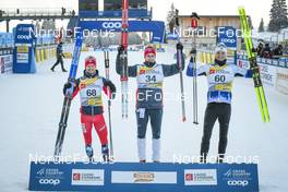 27.01.2023, Les Rousses, France (FRA): Sjur Roethe (NOR), Harald Oestberg Amundsen (NOR), William Poromaa (SWE), (l-r) - FIS world cup cross-country, 10km, Les Rousses (FRA). www.nordicfocus.com. © Authamayou/NordicFocus. Every downloaded picture is fee-liable.