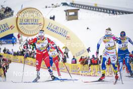 28.01.2023, Les Rousses, France (FRA): Jasmi Joensuu (FIN), Ane Appelkvist Stenseth (NOR), (l-r), Le Gruyere  - FIS world cup cross-country, individual sprint, Les Rousses (FRA). www.nordicfocus.com. © Thibaut/NordicFocus. Every downloaded picture is fee-liable.