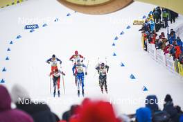 28.01.2023, Les Rousses, France (FRA): Michal Novak (CZE), Antoine Cyr (CAN), Paal Golberg (NOR), Niilo Moilanen (FIN), Federico Pellegrino (ITA), (l-r)  - FIS world cup cross-country, individual sprint, Les Rousses (FRA). www.nordicfocus.com. © Thibaut/NordicFocus. Every downloaded picture is fee-liable.