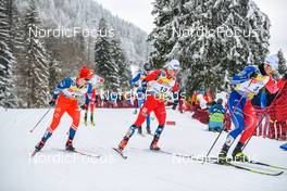 28.01.2023, Les Rousses, France (FRA): Ludek Seller (CZE), Sivert Wiig (NOR), Lucas Chanavat (FRA) - FIS world cup cross-country, individual sprint, Les Rousses (FRA). www.nordicfocus.com. © Authamayou/NordicFocus. Every downloaded picture is fee-liable.