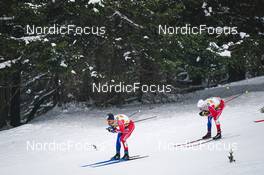 28.01.2023, Les Rousses, France (FRA): Richard Jouve (FRA), Renaud Jay (FRA), (l-r)  - FIS world cup cross-country, individual sprint, Les Rousses (FRA). www.nordicfocus.com. © Thibaut/NordicFocus. Every downloaded picture is fee-liable.