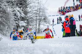 28.01.2023, Les Rousses, France (FRA): Jasmi Joensuu (FIN), Johanna Hagstroem (SWE), Ane Appelkvist Stenseth (NOR), (l-r)  - FIS world cup cross-country, individual sprint, Les Rousses (FRA). www.nordicfocus.com. © Authamayou/NordicFocus. Every downloaded picture is fee-liable.