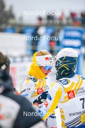 28.01.2023, Les Rousses, France (FRA): Maja Dahlqvist (SWE), Emma Ribom (SWE), (l-r)  - FIS world cup cross-country, individual sprint, Les Rousses (FRA). www.nordicfocus.com. © Authamayou/NordicFocus. Every downloaded picture is fee-liable.