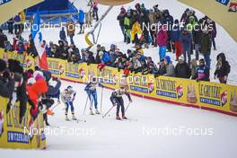 28.01.2023, Les Rousses, France (FRA): Moa Lundgren (SWE), Anne Kyllonen (FIN), Julia Kern (USA), (l-r)  - FIS world cup cross-country, individual sprint, Les Rousses (FRA). www.nordicfocus.com. © Thibaut/NordicFocus. Every downloaded picture is fee-liable.