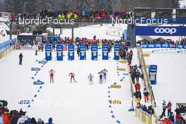 28.01.2023, Les Rousses, France (FRA): Desiree Steiner (SUI), Mathilde Myhrvold (NOR), Moa Lundgren (SWE), Julia Kern (USA), Anne Kyllonen (FIN), (l-r)  - FIS world cup cross-country, individual sprint, Les Rousses (FRA). www.nordicfocus.com. © Thibaut/NordicFocus. Every downloaded picture is fee-liable.