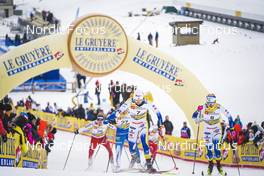 28.01.2023, Les Rousses, France (FRA): Emma Ribom (SWE), Linn Svahn (SWE), (l-r)  - FIS world cup cross-country, individual sprint, Les Rousses (FRA). www.nordicfocus.com. © Thibaut/NordicFocus. Every downloaded picture is fee-liable.