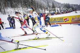 28.01.2023, Les Rousses, France (FRA): Desiree Steiner (SUI), Moa Lundgren (SWE), (l-r)  - FIS world cup cross-country, individual sprint, Les Rousses (FRA). www.nordicfocus.com. © Thibaut/NordicFocus. Every downloaded picture is fee-liable.
