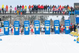 28.01.2023, Les Rousses, France (FRA): Lucas Chanavat (FRA), Federico Pellegrino (ITA), Haavard Solaas Taugboel (NOR), Marcus Grate (SWE), Ben Ogden (USA), Paal Golberg (NOR), (l-r)  - FIS world cup cross-country, individual sprint, Les Rousses (FRA). www.nordicfocus.com. © Authamayou/NordicFocus. Every downloaded picture is fee-liable.
