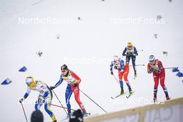 28.01.2023, Les Rousses, France (FRA): Maja Dahlqvist (SWE), Melissa Gal (FRA), Lotta Udnes Weng (NOR), (l-r)  - FIS world cup cross-country, individual sprint, Les Rousses (FRA). www.nordicfocus.com. © Thibaut/NordicFocus. Every downloaded picture is fee-liable.