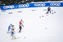 28.01.2023, Les Rousses, France (FRA): Anne Kyllonen (FIN), Desiree Steiner (SUI), Moa Lundgren (SWE), Mathilde Myhrvold (NOR), Julia Kern (USA), (l-r), Coop  - FIS world cup cross-country, individual sprint, Les Rousses (FRA). www.nordicfocus.com. © Thibaut/NordicFocus. Every downloaded picture is fee-liable.