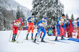 28.01.2023, Les Rousses, France (FRA): Even Northug (NOR), Ondrej Cerny (CZE), Olli Ahonen (FIN), Richard Jouve (FRA), (l-r)  - FIS world cup cross-country, individual sprint, Les Rousses (FRA). www.nordicfocus.com. © Authamayou/NordicFocus. Every downloaded picture is fee-liable.