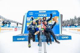 28.01.2023, Les Rousses, France (FRA): Lucas Chanavat (FRA), Richard Jouve (FRA), (l-r)  - FIS world cup cross-country, individual sprint, Les Rousses (FRA). www.nordicfocus.com. © Authamayou/NordicFocus. Every downloaded picture is fee-liable.