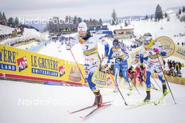 28.01.2023, Les Rousses, France (FRA): Katri Lylynpera (FIN), Linn Svahn (SWE), (l-r)  - FIS world cup cross-country, individual sprint, Les Rousses (FRA). www.nordicfocus.com. © Thibaut/NordicFocus. Every downloaded picture is fee-liable.