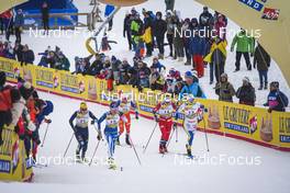 28.01.2023, Les Rousses, France (FRA): Coletta Rydzek (GER), Kerttu Niskanen (FIN), Tereza Beranova (CZE), Lotta Udnes Weng (NOR), Maja Dahlqvist (SWE), (l-r), Le Gruyere  - FIS world cup cross-country, individual sprint, Les Rousses (FRA). www.nordicfocus.com. © Thibaut/NordicFocus. Every downloaded picture is fee-liable.