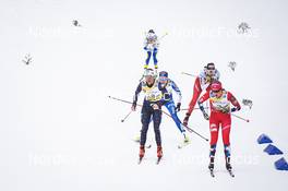28.01.2023, Les Rousses, France (FRA): Julia Kern (USA), Anne Kyllonen (FIN), Desiree Steiner (SUI), (l-r)  - FIS world cup cross-country, individual sprint, Les Rousses (FRA). www.nordicfocus.com. © Thibaut/NordicFocus. Every downloaded picture is fee-liable.