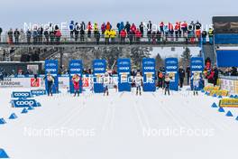 28.01.2023, Les Rousses, France (FRA): Hailey Swirbul (USA), Kristine Stavaas Skistad (NOR), Emma Ribom (SWE), Johanna Hagstroem (SWE), Laura Gimmler (GER), Linn Svahn (SWE), (l-r)  - FIS world cup cross-country, individual sprint, Les Rousses (FRA). www.nordicfocus.com. © Authamayou/NordicFocus. Every downloaded picture is fee-liable.