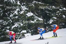 28.01.2023, Les Rousses, France (FRA): Renaud Jay (FRA), Olli Ahonen (FIN), Ondrej Cerny (CZE), (l-r)  - FIS world cup cross-country, individual sprint, Les Rousses (FRA). www.nordicfocus.com. © Thibaut/NordicFocus. Every downloaded picture is fee-liable.