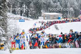 28.01.2023, Les Rousses, France (FRA): Linn Svahn (SWE), Hailey Swirbul (USA), Anne Kyllonen (FIN), (l-r)  - FIS world cup cross-country, individual sprint, Les Rousses (FRA). www.nordicfocus.com. © Authamayou/NordicFocus. Every downloaded picture is fee-liable.