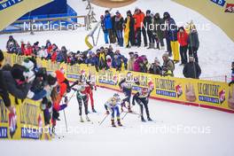 28.01.2023, Les Rousses, France (FRA): Caterina Ganz (ITA), Alina Meier (SUI), Jonna Sundling (SWE), Rosie Brennan (USA), Laura Gimmler (GER), (l-r), Le Gruyere - FIS world cup cross-country, individual sprint, Les Rousses (FRA). www.nordicfocus.com. © Thibaut/NordicFocus. Every downloaded picture is fee-liable.
