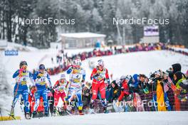 28.01.2023, Les Rousses, France (FRA): Jasmi Joensuu (FIN), Johanna Matintalo (FIN), Lotta Udnes Weng (NOR), Ane Appelkvist Stenseth (NOR), (l-r)  - FIS world cup cross-country, individual sprint, Les Rousses (FRA). www.nordicfocus.com. © Authamayou/NordicFocus. Every downloaded picture is fee-liable.