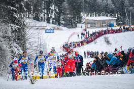 28.01.2023, Les Rousses, France (FRA): Jasmi Joensuu (FIN), Johanna Matintalo (FIN), Johanna Hagstroem (SWE), (l-r)  - FIS world cup cross-country, individual sprint, Les Rousses (FRA). www.nordicfocus.com. © Authamayou/NordicFocus. Every downloaded picture is fee-liable.