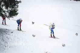 28.01.2023, Les Rousses, France (FRA): Lucas Chanavat (FRA), Marcus Grate (SWE), (l-r)  - FIS world cup cross-country, individual sprint, Les Rousses (FRA). www.nordicfocus.com. © Thibaut/NordicFocus. Every downloaded picture is fee-liable.
