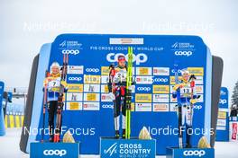 28.01.2023, Les Rousses, France (FRA): Emma Ribom (SWE), Kristine Stavaas Skistad (NOR), Maja Dahlqvist (SWE), (l-r)  - FIS world cup cross-country, individual sprint, Les Rousses (FRA). www.nordicfocus.com. © Authamayou/NordicFocus. Every downloaded picture is fee-liable.
