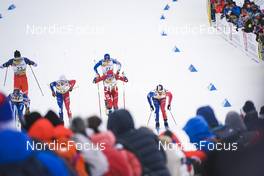 28.01.2023, Les Rousses, France (FRA): Ondrej Cerny (CZE), Olli Ahonen (FIN), Renaud Jay (FRA), Even Northug (NOR), Marcus Grate (SWE), Richard Jouve (FRA), Lauri Vuorinen (FIN), (l-r), Le Gruyere - FIS world cup cross-country, individual sprint, Les Rousses (FRA). www.nordicfocus.com. © Thibaut/NordicFocus. Every downloaded picture is fee-liable.