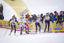 28.01.2023, Les Rousses, France (FRA): Caterina Ganz (ITA), Jonna Sundling (SWE), Rosie Brennan (USA), Laura Gimmler (GER), (l-r), Le Gruyere - FIS world cup cross-country, individual sprint, Les Rousses (FRA). www.nordicfocus.com. © Thibaut/NordicFocus. Every downloaded picture is fee-liable.
