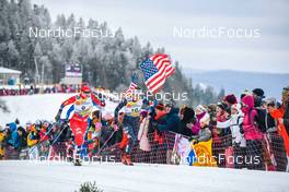 28.01.2023, Les Rousses, France (FRA): Mathilde Myhrvold (NOR), Julia Kern (USA), (l-r)  - FIS world cup cross-country, individual sprint, Les Rousses (FRA). www.nordicfocus.com. © Authamayou/NordicFocus. Every downloaded picture is fee-liable.