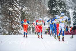 28.01.2023, Les Rousses, France (FRA): Sivert Wiig (NOR), Marcus Grate (SWE), (l-r)  - FIS world cup cross-country, individual sprint, Les Rousses (FRA). www.nordicfocus.com. © Authamayou/NordicFocus. Every downloaded picture is fee-liable.