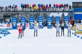 28.01.2023, Les Rousses, France (FRA): Kristine Stavaas Skistad (NOR), Emma Ribom (SWE), Johanna Hagstroem (SWE), Laura Gimmler (GER), Linn Svahn (SWE), (l-r)  - FIS world cup cross-country, individual sprint, Les Rousses (FRA). www.nordicfocus.com. © Authamayou/NordicFocus. Every downloaded picture is fee-liable.