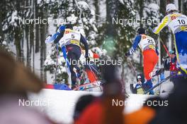 28.01.2023, Les Rousses, France (FRA): Federico Pellegrino (ITA), Michal Novak (CZE), (l-r)  - FIS world cup cross-country, individual sprint, Les Rousses (FRA). www.nordicfocus.com. © Thibaut/NordicFocus. Every downloaded picture is fee-liable.