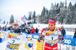 28.01.2023, Les Rousses, France (FRA): Emma Ribom (SWE), Kristine Stavaas Skistad (NOR), (l-r)  - FIS world cup cross-country, individual sprint, Les Rousses (FRA). www.nordicfocus.com. © Authamayou/NordicFocus. Every downloaded picture is fee-liable.