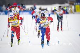 28.01.2023, Les Rousses, France (FRA): Johannes Hoesflot Klaebo (NOR), Richard Jouve (FRA), (l-r)  - FIS world cup cross-country, individual sprint, Les Rousses (FRA). www.nordicfocus.com. © Thibaut/NordicFocus. Every downloaded picture is fee-liable.