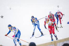 28.01.2023, Les Rousses, France (FRA): Johanna Matintalo (FIN), Ane Appelkvist Stenseth (NOR), Anna Svendsen (NOR), (l-r)  - FIS world cup cross-country, individual sprint, Les Rousses (FRA). www.nordicfocus.com. © Thibaut/NordicFocus. Every downloaded picture is fee-liable.