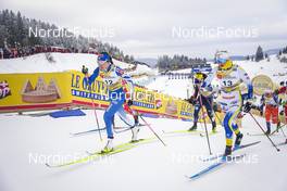 28.01.2023, Les Rousses, France (FRA): Kerttu Niskanen (FIN), Maja Dahlqvist (SWE), (l-r)  - FIS world cup cross-country, individual sprint, Les Rousses (FRA). www.nordicfocus.com. © Thibaut/NordicFocus. Every downloaded picture is fee-liable.