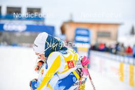 28.01.2023, Les Rousses, France (FRA): Johanna Hagstroem (SWE), Emma Ribom (SWE) - FIS world cup cross-country, individual sprint, Les Rousses (FRA). www.nordicfocus.com. © Authamayou/NordicFocus. Every downloaded picture is fee-liable.