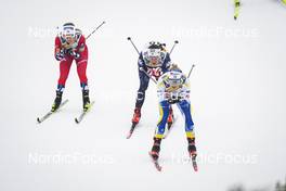 28.01.2023, Les Rousses, France (FRA): Anna Svendsen (NOR), Julia Kern (USA), Jonna Sundling (SWE), (l-r)  - FIS world cup cross-country, individual sprint, Les Rousses (FRA). www.nordicfocus.com. © Thibaut/NordicFocus. Every downloaded picture is fee-liable.