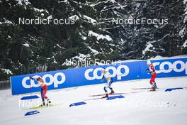 28.01.2023, Les Rousses, France (FRA): Lucas Chanavat (FRA), Marcus Grate (SWE), Sivert Wiig (NOR), (l-r)  - FIS world cup cross-country, individual sprint, Les Rousses (FRA). www.nordicfocus.com. © Thibaut/NordicFocus. Every downloaded picture is fee-liable.