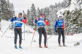 28.01.2023, Les Rousses, France (FRA): Clément Parisse (FRA), Hugo Lapalus (FRA), (l-r)  - FIS world cup cross-country, individual sprint, Les Rousses (FRA). www.nordicfocus.com. © Authamayou/NordicFocus. Every downloaded picture is fee-liable.