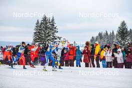 28.01.2023, Les Rousses, France (FRA): Kerttu Niskanen (FIN), Maja Dahlqvist (SWE), (l-r)  - FIS world cup cross-country, individual sprint, Les Rousses (FRA). www.nordicfocus.com. © Authamayou/NordicFocus. Every downloaded picture is fee-liable.
