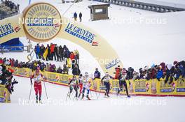 28.01.2023, Les Rousses, France (FRA): Kristine Stavaas Skistad (NOR), Caterina Ganz (ITA), Alina Meier (SUI), Jonna Sundling (SWE), Rosie Brennan (USA), Laura Gimmler (GER), (l-r), Le Gruyere  - FIS world cup cross-country, individual sprint, Les Rousses (FRA). www.nordicfocus.com. © Thibaut/NordicFocus. Every downloaded picture is fee-liable.