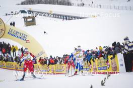 28.01.2023, Les Rousses, France (FRA): Ane Appelkvist Stenseth (NOR), Johanna Hagstroem (SWE), (l-r), Le Gruyere  - FIS world cup cross-country, individual sprint, Les Rousses (FRA). www.nordicfocus.com. © Thibaut/NordicFocus. Every downloaded picture is fee-liable.