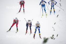28.01.2023, Les Rousses, France (FRA): Anna Svendsen (NOR), Julia Kern (USA), Jonna Sundling (SWE), (l-r)  - FIS world cup cross-country, individual sprint, Les Rousses (FRA). www.nordicfocus.com. © Thibaut/NordicFocus. Every downloaded picture is fee-liable.