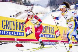29.01.2023, Les Rousses, France (FRA): Anna Svendsen (NOR), Moa Lundgren (SWE), (l-r)  - FIS world cup cross-country, mass, Les Rousses (FRA). www.nordicfocus.com. © Thibaut/NordicFocus. Every downloaded picture is fee-liable.